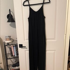 Amazon Black Spaghetti-Strap Wide-Leg Jumpsuit